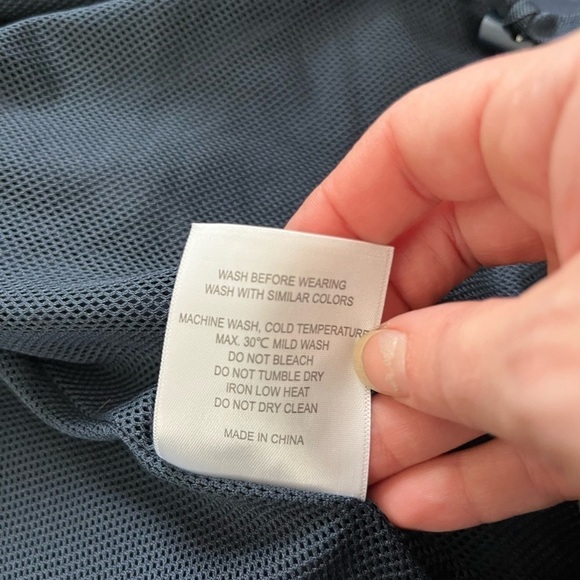 Zyia Active Navy Rainbow Sleeve Bomber Jacket Size Small - Picture 6 of 8